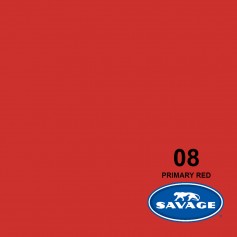 Fondo papel Savage 1,35m x 11m (53" x 36') - 8 Primary Red - Rojo primario